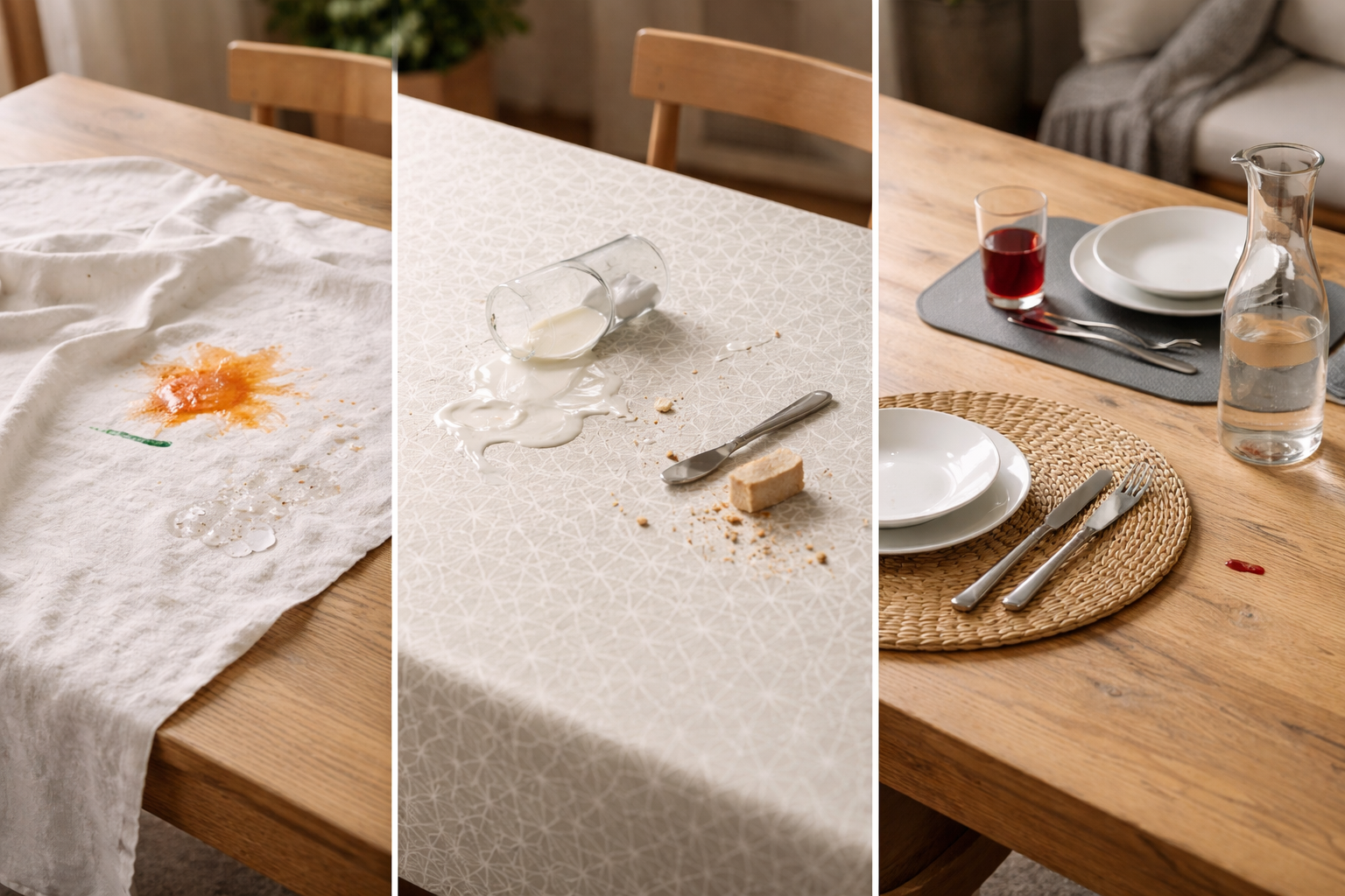 Dug vs. voksdug vs. dækkeservietter: sådan vælger du til hverdagsrod