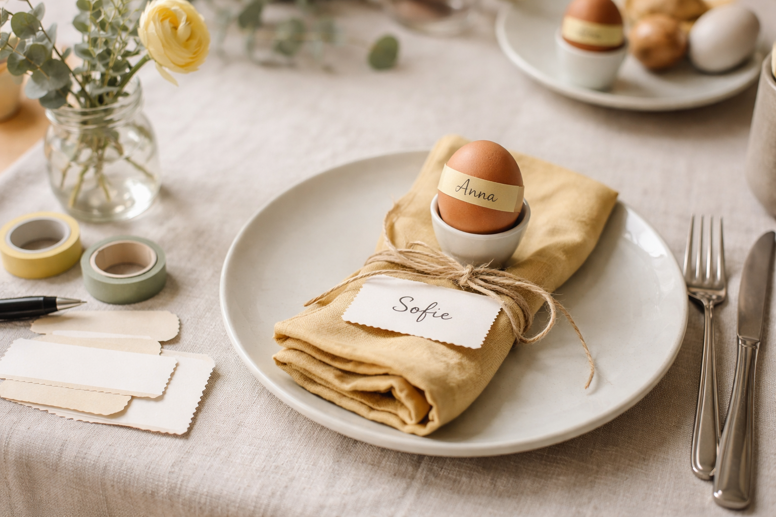 Har du lyst til at give dine påskegæster deres bordkort med hjem?
