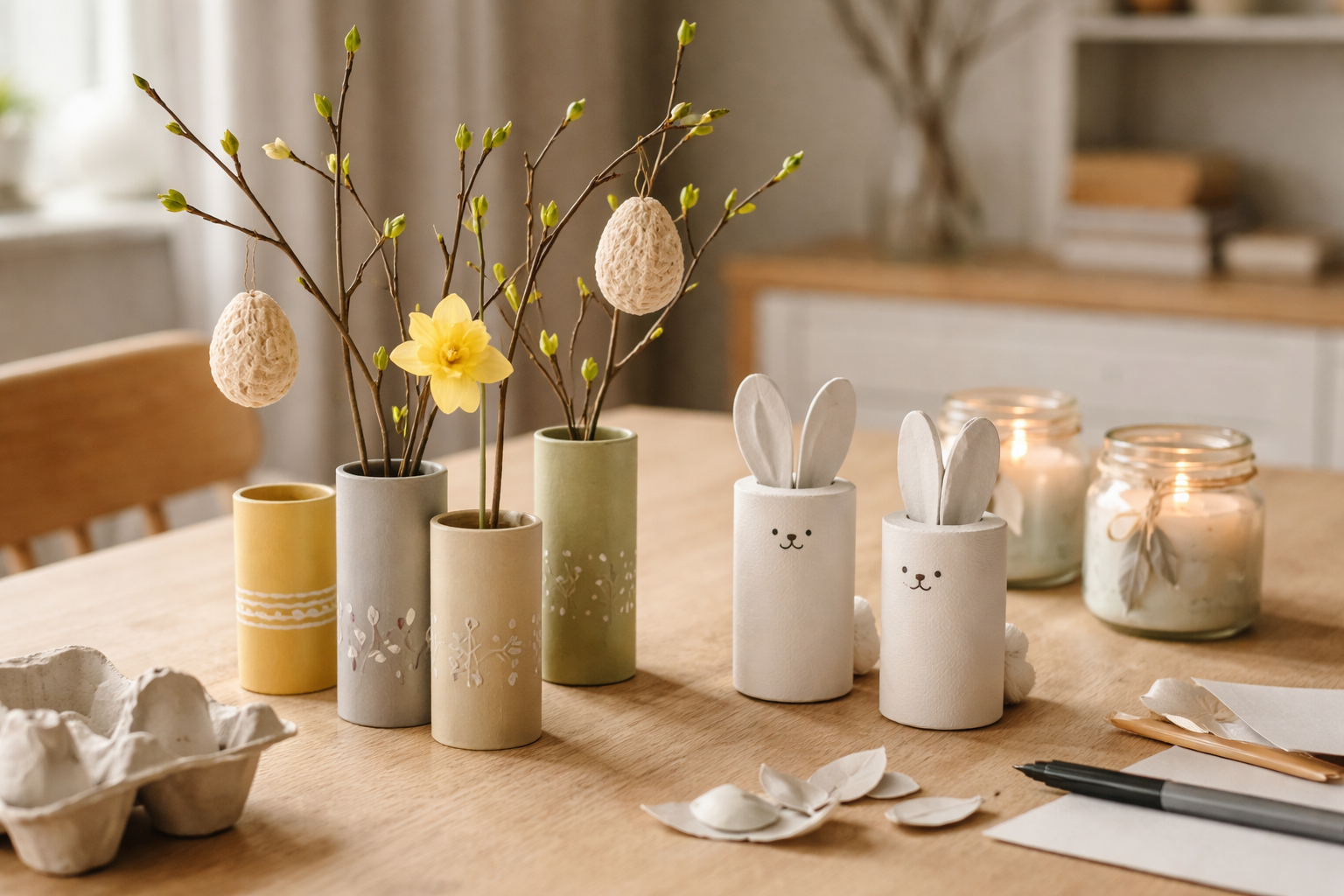 Har du også en skuffe fuld af “til skrald” der kunne være påskepynt?