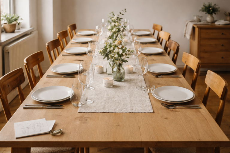 Klem 12 mennesker om bordet uden at klemme hyggen ihjel