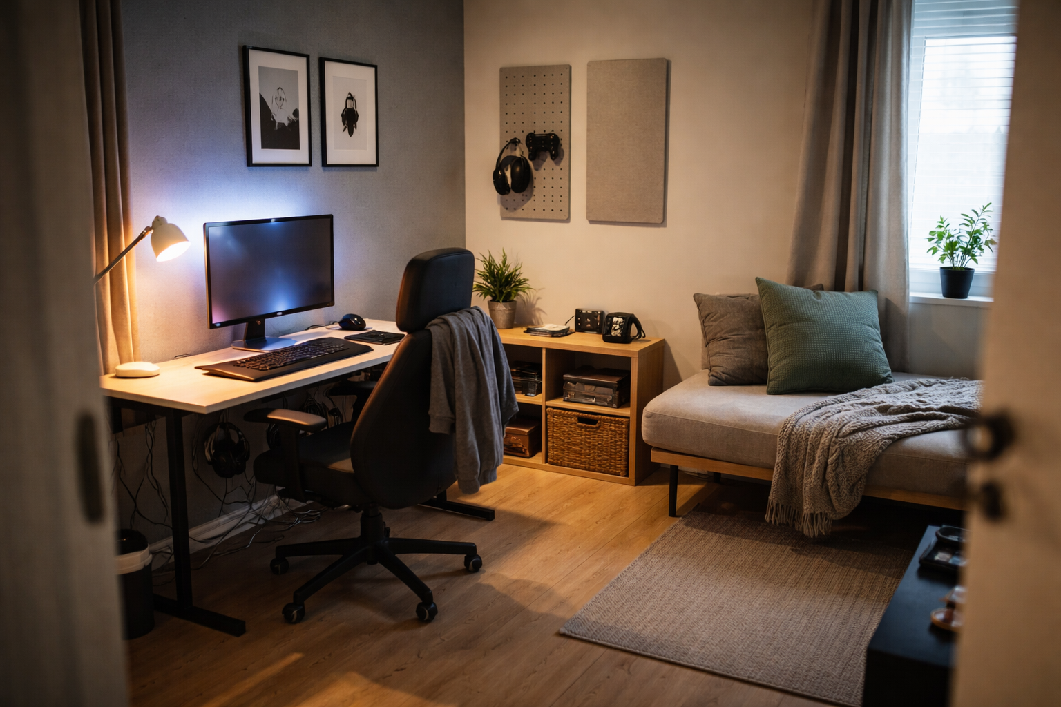 Indret et gamer-værelse: lys, farver, vægpynt og zoner der fungerer