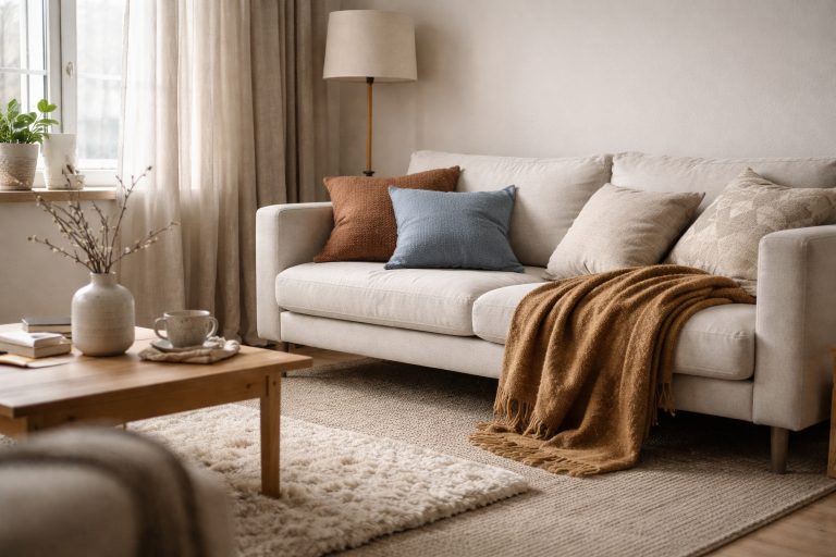Skab hygge med lag-på-lag: Tekstiler, lys og farver der virker